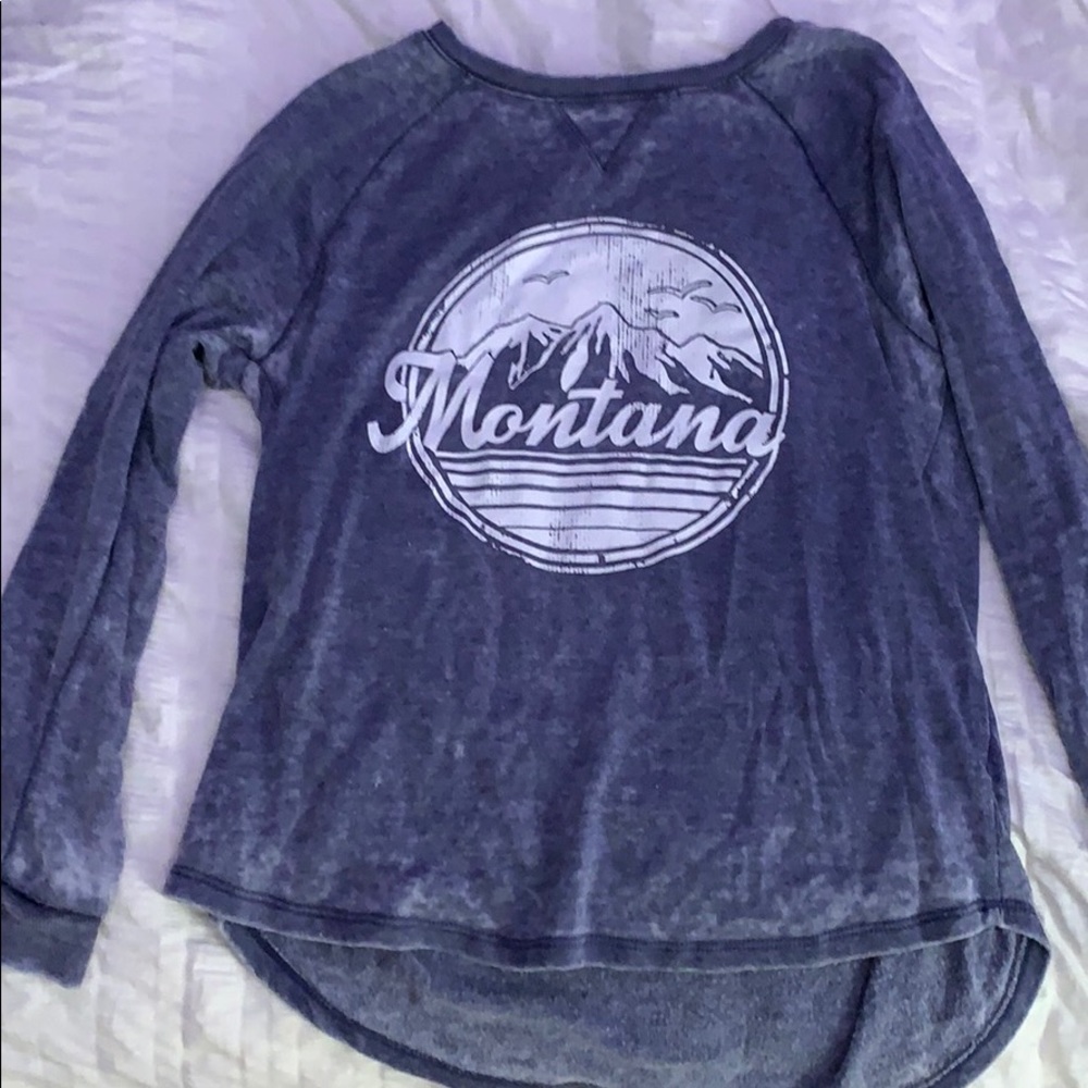 Blue crew neck/ long sleeve